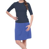 Knee-Length Swim/Sport Skirt with Attached Shorts, Pocket and UPF 50+ Protection