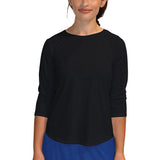 Modest Athletic Moisture-Wicking Performance Top with 3/4 Sleeves