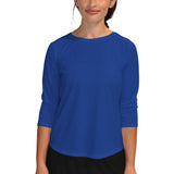 Modest Athletic Moisture-Wicking Performance Top with 3/4 Sleeves