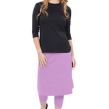 Modest Swim and Sports Midi Skirt with Attached Leggings - UPF 50 Protection