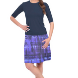 Knee-Length Swim/Sport Skirt with Attached Shorts, Pocket and UPF 50+ Protection
