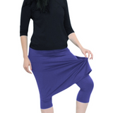 Modest Swim and Sports Midi Skirt with Attached Leggings - UPF 50 Protection