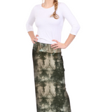 Women's and Plus Size Stretch Maxi Pencil Skirt - Cotton Blend and No Slits
