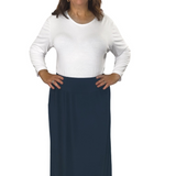 Plus Size Silky Maxi Length Stretch Pencil Skirt