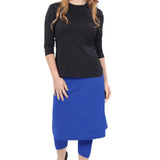 Modest Swim and Sports Midi Skirt with Attached Leggings - UPF 50 Protection