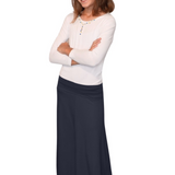 Girls Sleek A-Line Maxi Skirt with Adjustable Waist