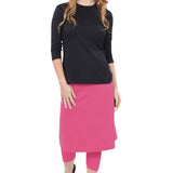 Modest Swim and Sports Midi Skirt with Attached Leggings - UPF 50 Protection