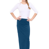 Women's and Plus Size Stretch Maxi Pencil Skirt - Cotton Blend and No Slits