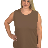 Plus Size Premium Sleeveless Layering Tank Top with Full Shoulder Coverage