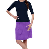 Knee-Length Swim/Sport Skirt with Attached Shorts, Pocket and UPF 50+ Protection
