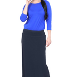Silky Classic Maxi Length Modest Stretch Pencil Skirt