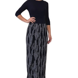 Long Printed Stretch Maxi Pencil Skirt