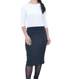 Cotton Spandex Pencil Skirt - Classic Modest Fit
