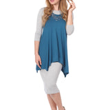 Modest Layering Dress with 3/4 Sleeves and No Slits