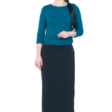 Silky Classic Maxi Length Modest Stretch Pencil Skirt