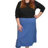 Plus Size Modest Swim and Sports Midi Skirt with Attached Leggings - UPF 50 Protection