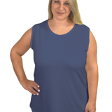 Plus Size Premium Sleeveless Layering Tank Top with Full Shoulder Coverage