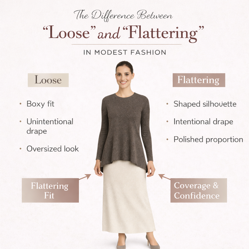 The Difference Between “Loose” and “Flattering” in Modest Fashion