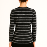 Modest Cotton Long Sleeve T-Shirt with Side Slits – Crew Neck