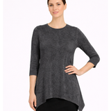 Modest Handkerchief Tunic Top - 3/4 Sleeve Comfort Flow Design -Summer 2026