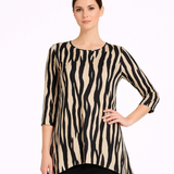 Modest Handkerchief Tunic Top - 3/4 Sleeve Comfort Flow Design -Summer 2026
