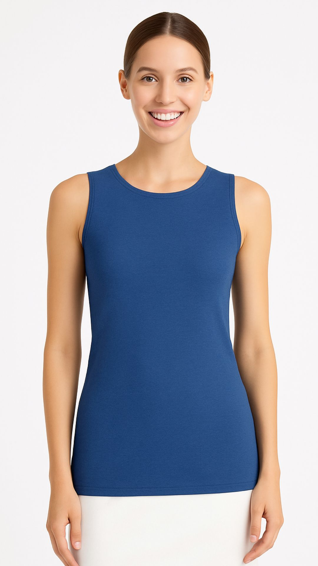 Premium Sleeveless Layering Tank Top with Full Shoulder Coverage Premium Sleeveless Layering Tank Top with Full Shoulder Coverage