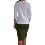 Essential Cotton T-Shirt - 3/4 Sleeve Modest Top