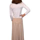 Girls Sleek A-Line Maxi Skirt with Adjustable Waist