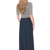 Maxi Skirt for Womens Flowing A-line