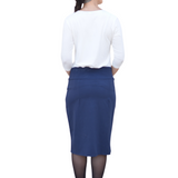 Longer 26" Cotton Spandex Pencil Skirt - Classic Modest Fit