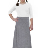 Girls' Flowing A-Line Maxi Skirt - Stretch Comfort Waistband