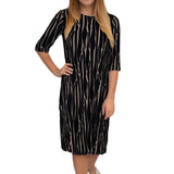 Classic Knee Length A-Line T-Shirt Dress