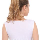 Cropped Layering Tank with Full Shoulder Coverage and Jewel Neckline