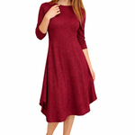 dh new york kaz wool-blend layered midi-dress dh New York Kaz Wool-Blend Layered Midi-Dress