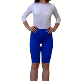 Elbow Sleeve Mid-Calf Swim Dress with Separate Knee-Length Shorts - UVF Protection
