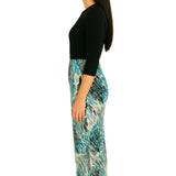 Printed Long Maxi Pencil Skirt in Lightweight Stretch Fabric