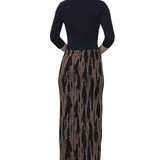 Long Printed Stretch Maxi Pencil Skirt