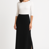 Long Super Stretchy Fitted Maxi Skirt with Side Slits