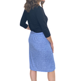 Super Soft Ribbed Knit- Knee Length Pencil Skirt