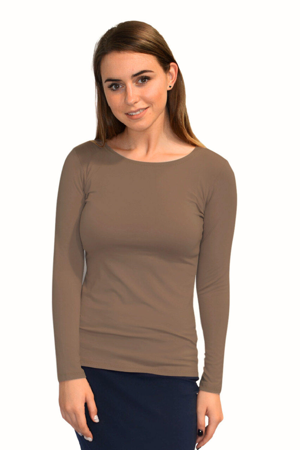 Essential Round-Neck Layering Top - Long Sleeve