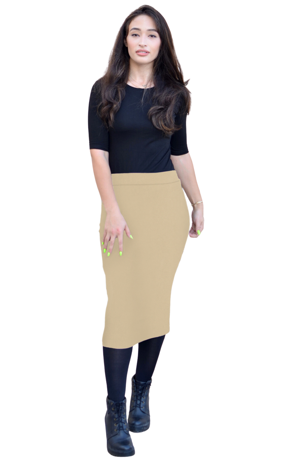 Mid-Calf Pencil Skirt - Versatile Classic