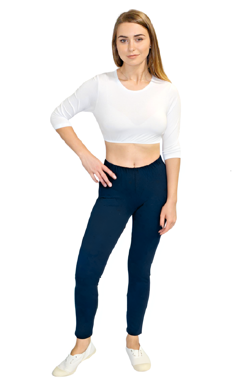 Cotton Spandex Full Length Leggings 10% Spandex for Women