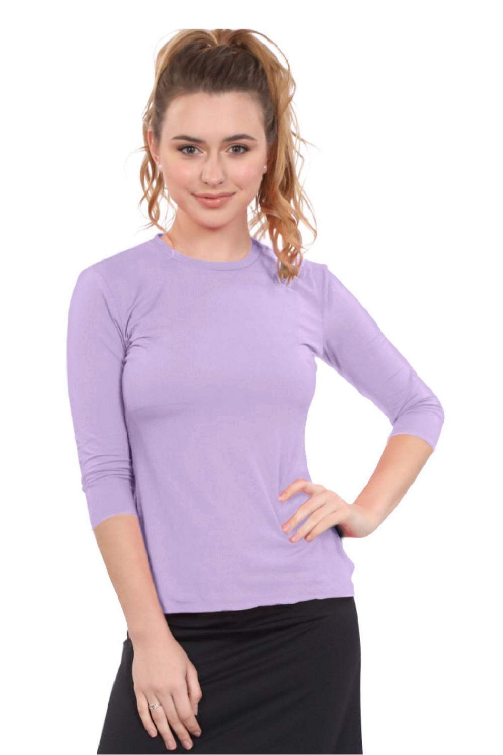 Relaxed Fit 3/4 Sleeve Swim & Exercise Top - Quick-Dry UPF 50+ Protection