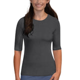 Fitted Layering Shell - Modest Round Neck with Elbow Sleeves