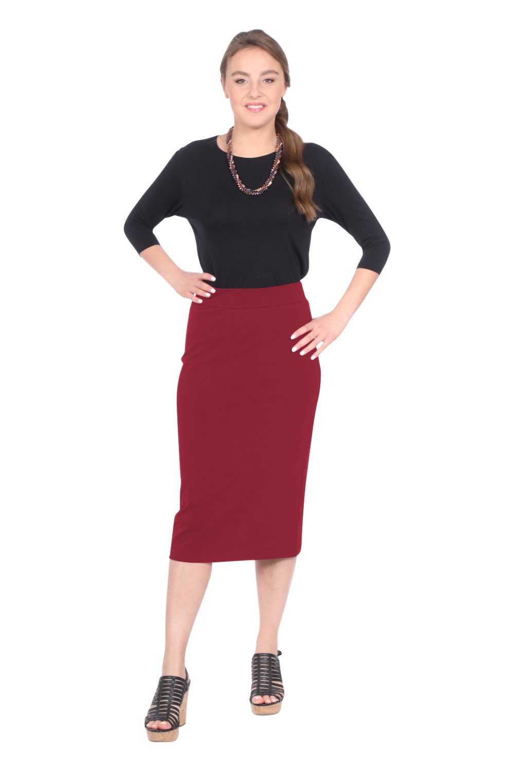 Mid-Calf Pencil Skirt - Versatile Classic