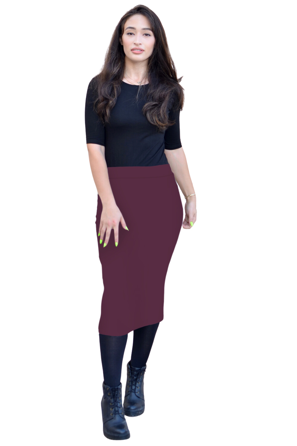 Mid-Calf Pencil Skirt - Versatile Classic