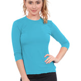 Relaxed Fit 3/4 Sleeve Swim & Exercise Top - Quick-Dry UPF 50+ Protection