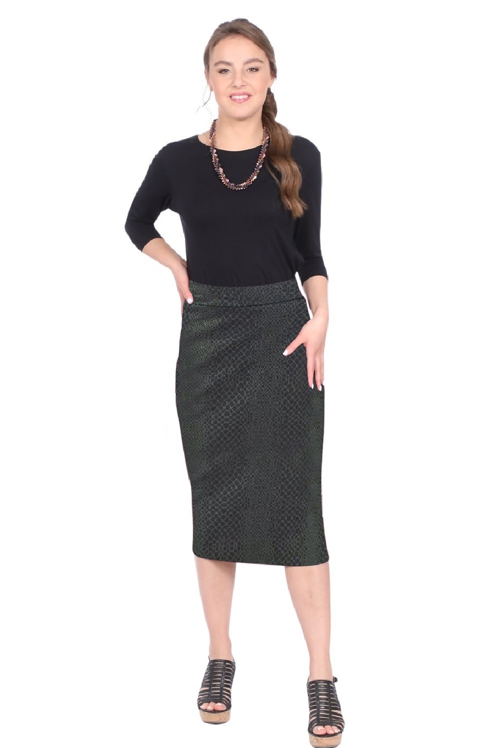 Mid-Calf Pencil Skirt - Versatile Classic