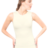 Premium Sleeveless Shell Top with Full Shoulder Coverage - Layering Tank Top