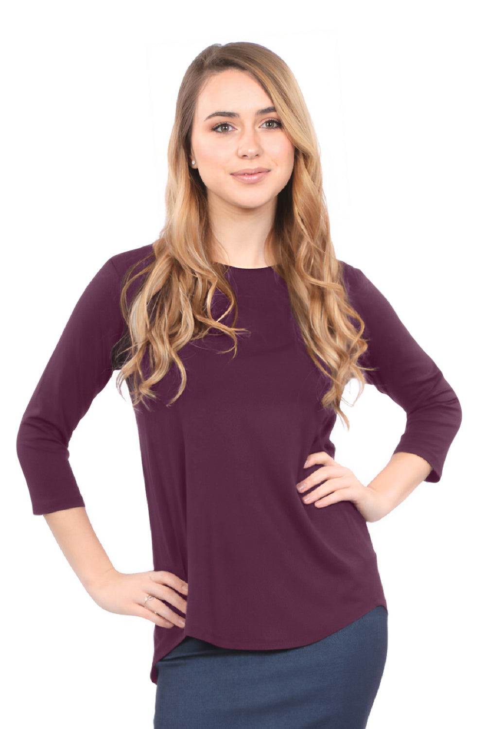 3/4 Sleeve Tapered Tunic for Women